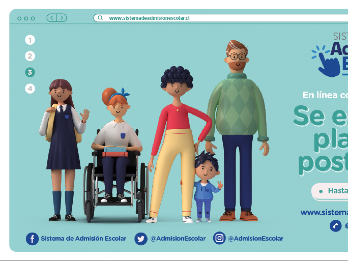 Se extiende el plazo complementario de postulación al Sistema de Admisión Escolar