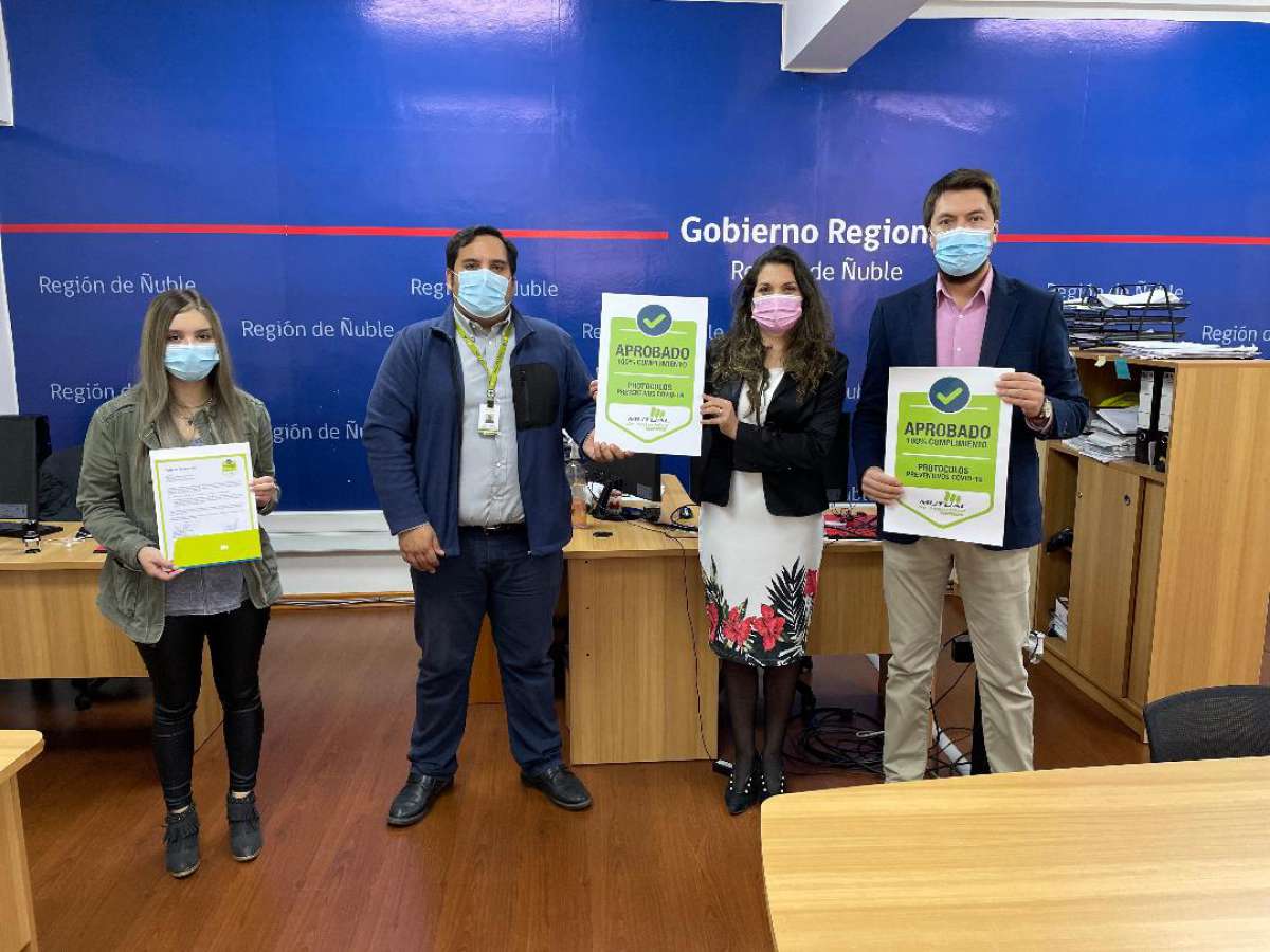 Gobierno Regional de Ñuble recibe reconocimiento por protocolos sanitarios