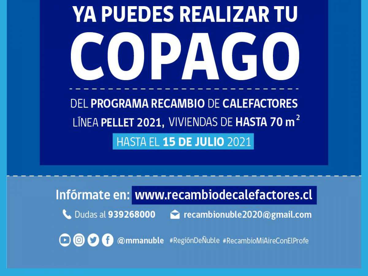 Recambio de Calefactores: este jueves termina plazo para el copago de los seleccionados