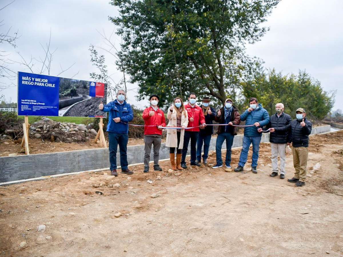 Inauguran en Ñuble primera obra de riego bonificada por el Fondo de Reactivación Económica de la CNR