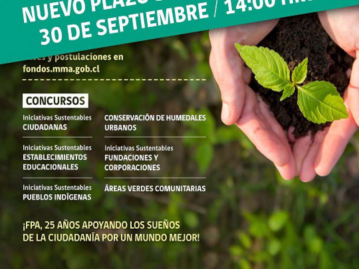 Hasta el 30 de septiembre es el plazo para postular al Fondo de Protección Ambiental 2022