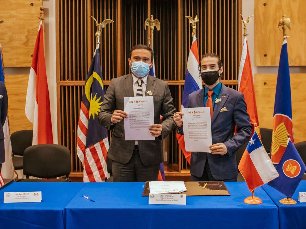 GOBIERNO REGIONAL DE ÑUBLE FIRMA INÉDITO CONVENIO DE COLABORACIÓN CON NACIONES DEL SUDESTE ASIÁTICO