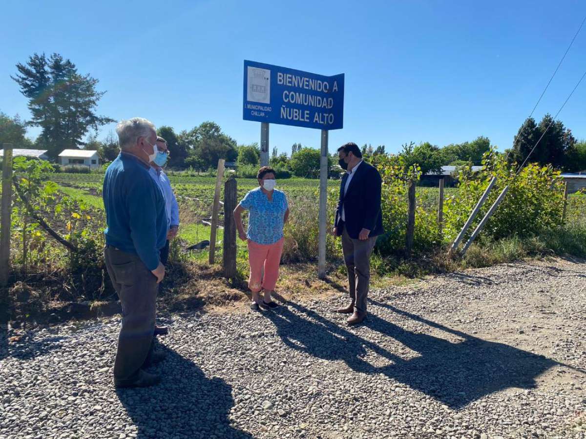 Delegado Jardua y Seremi del MOP anuncian asfaltado de 2,8 Km del sector Ñuble Alto en Chillán