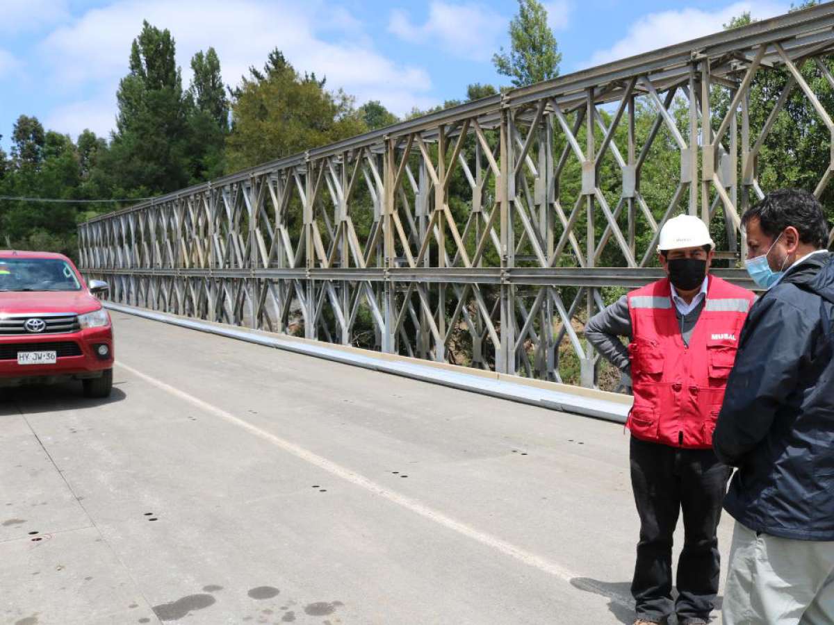 En la comuna de El Carmen entra en operación el sexto puente mecano de Ñuble