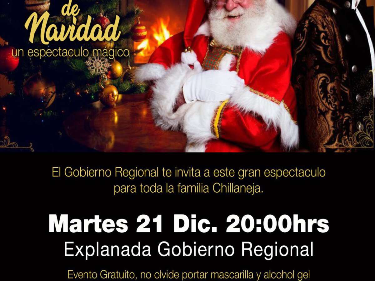 Gobierno Regional comienza las celebraciones de fin de año con espectáculo de magia navideño en Chillán 
