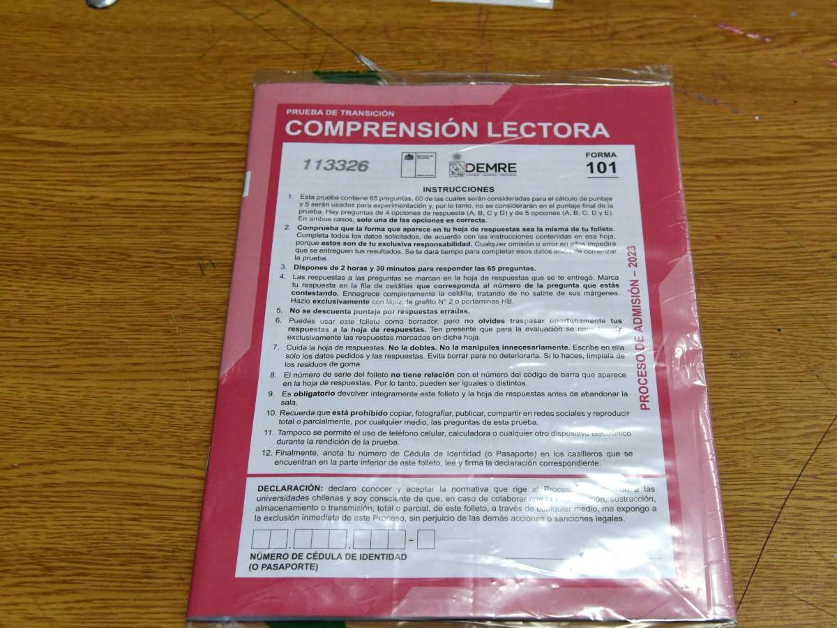 Hoy se rinde por primera vez la prueba de admisión a la educación superior en su versión de invierno 