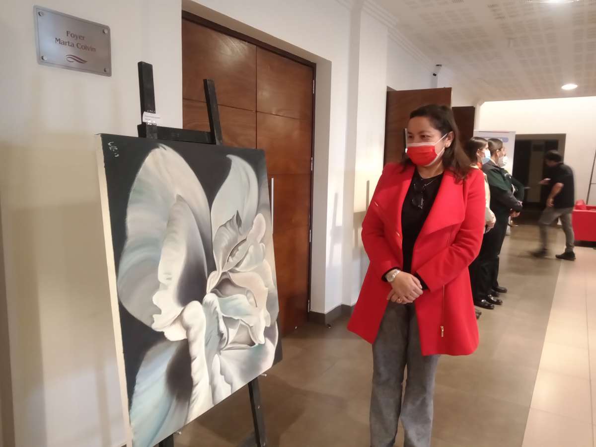 Talentos de la Escuela Artística exhiben  sus obras junto a la Seremi de Justicia