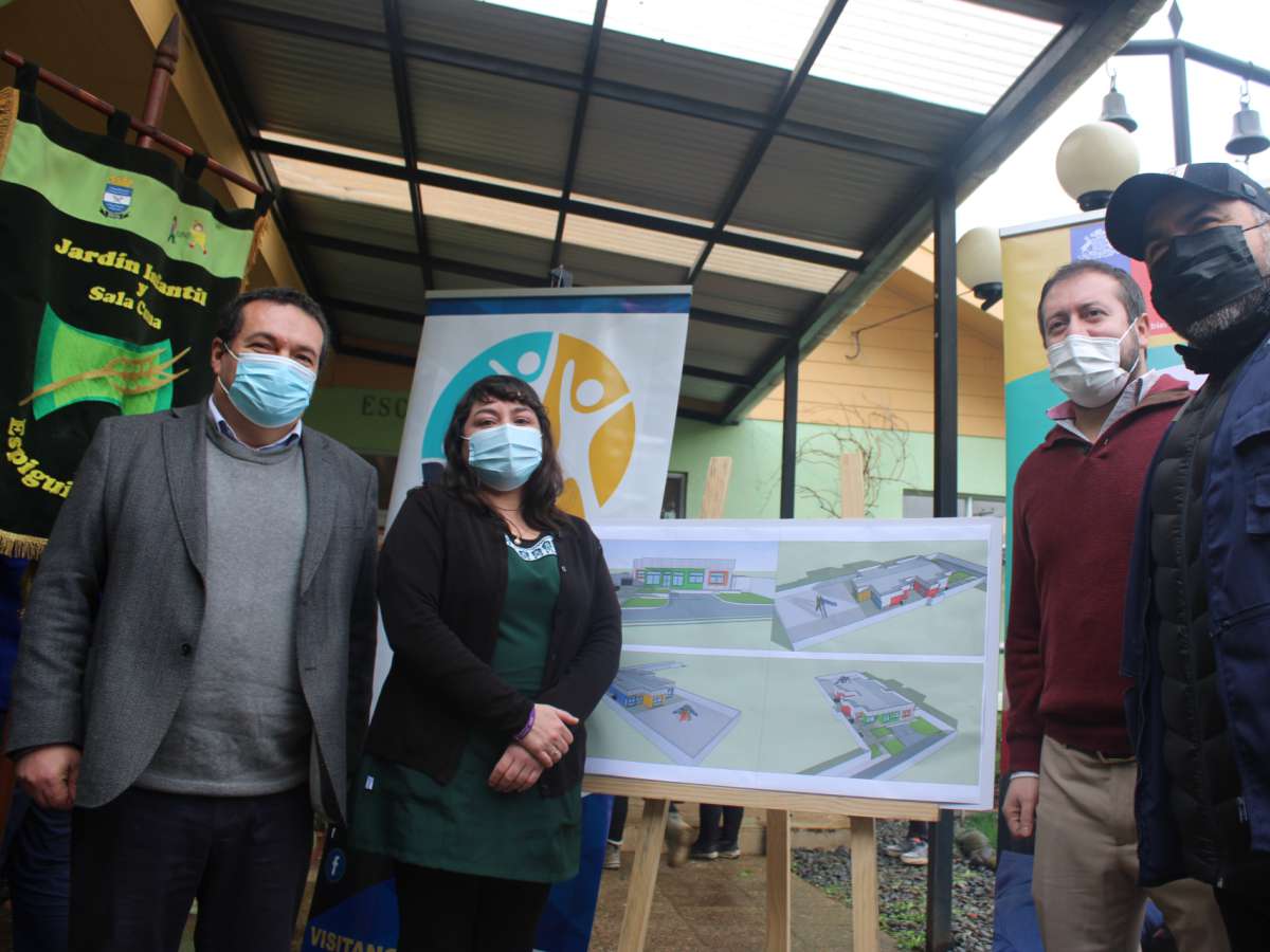 Más de 586 millones de pesos se invertirán para la reconstrucción de jardín infantil que se quemó en 2020   Serán más de 30 niños los beneficiados del sector rural de Chacay de Ñiquén. 