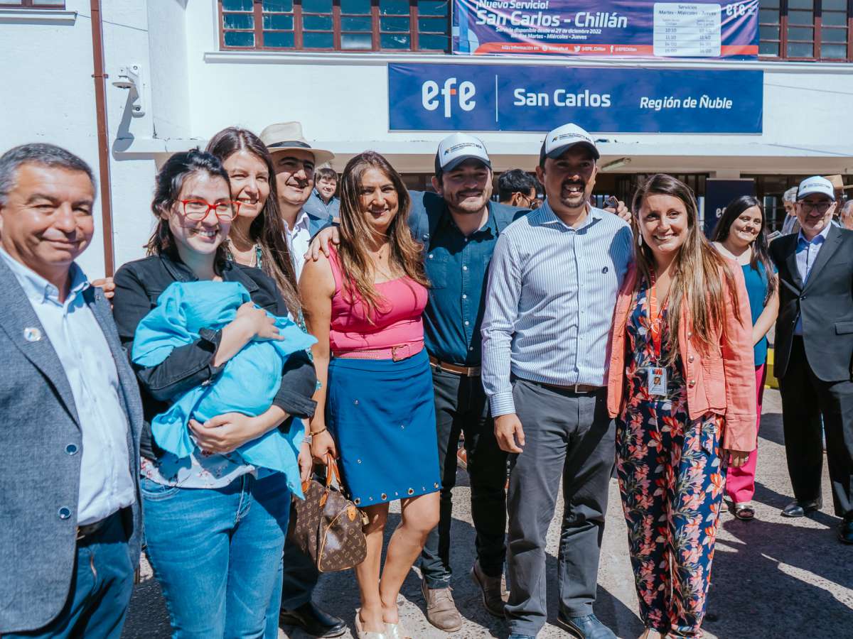  Ñuble pone en marcha su primer tren de acercamiento entre San Carlos y Chillán