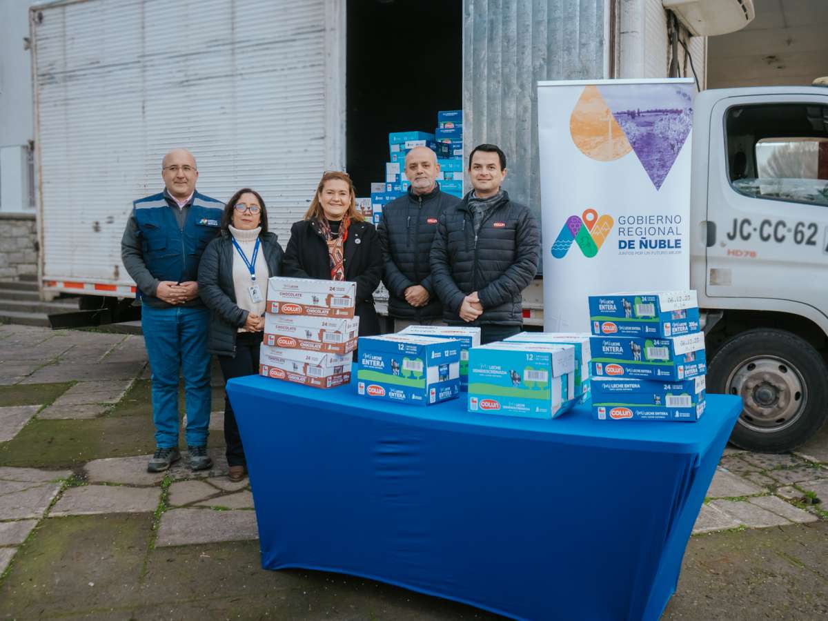 Gobierno Regional gestiona donación de Colun para albergues de Ñuble
