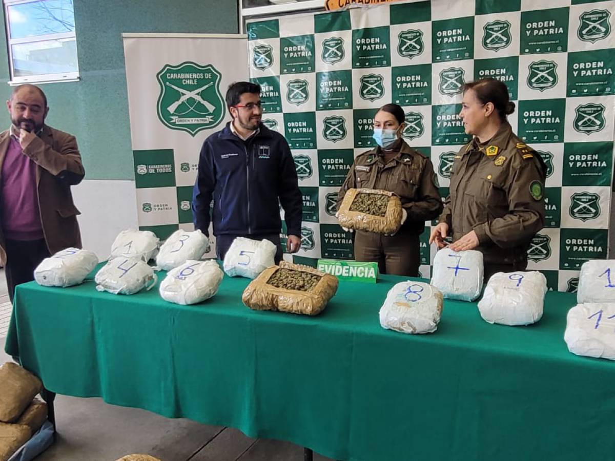 Fiscalía obtiene prisión preventiva para imputado de traficar más de 57 kilos de marihuana en peaje Santa Clara