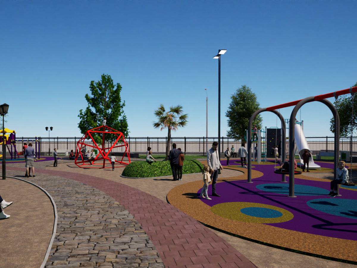 Chillan Viejo pone en marcha moderno proyecto de mejoramiento del sector de juegos infantiles parque monumental